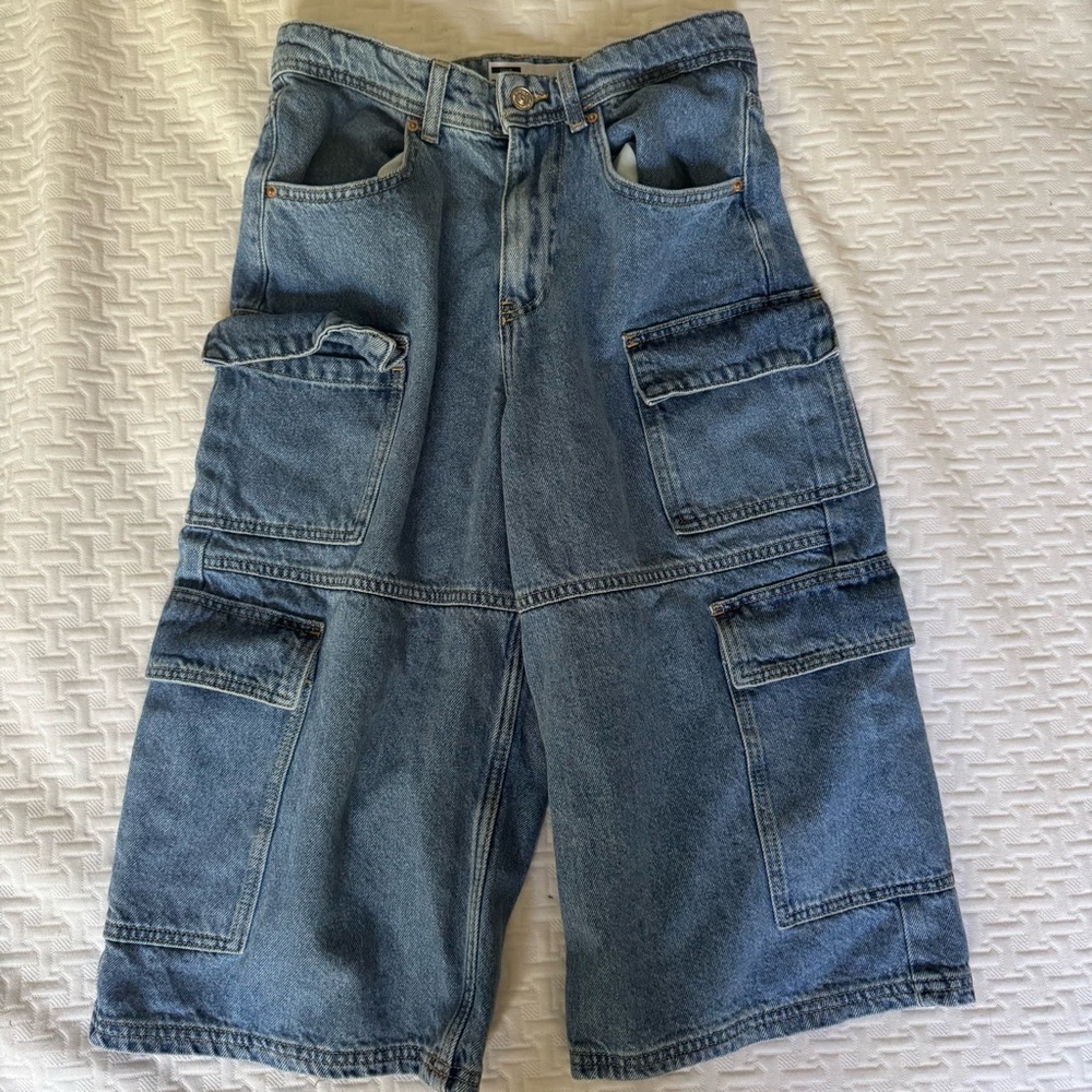 Blue Cargo Shorts
